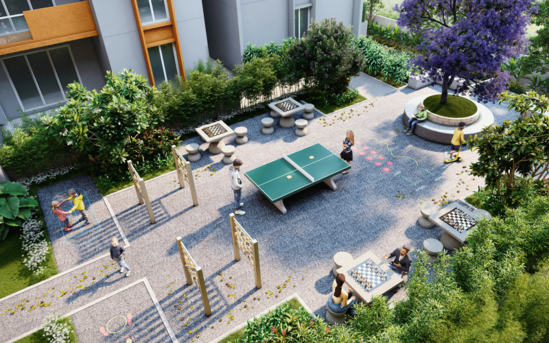 Play area, Shaded seatings and Monkey Bars