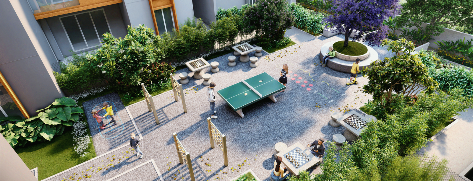 Play area, Shaded seatings and Monkey Bars Play area, Shaded seatings and Monkey Bars