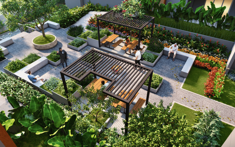 Butterfly Gardens, Gazebo with Board Games and Farm to Cafe